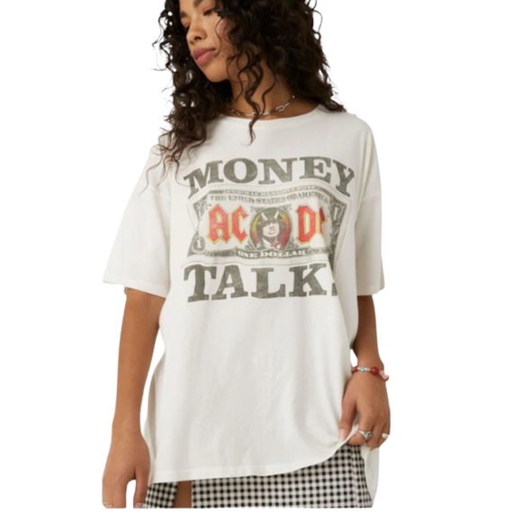 Daydreamer Tops - NWT Daydreamer AC/DC Money Talks Razors Edge Merch Tee Razors Edge Tour